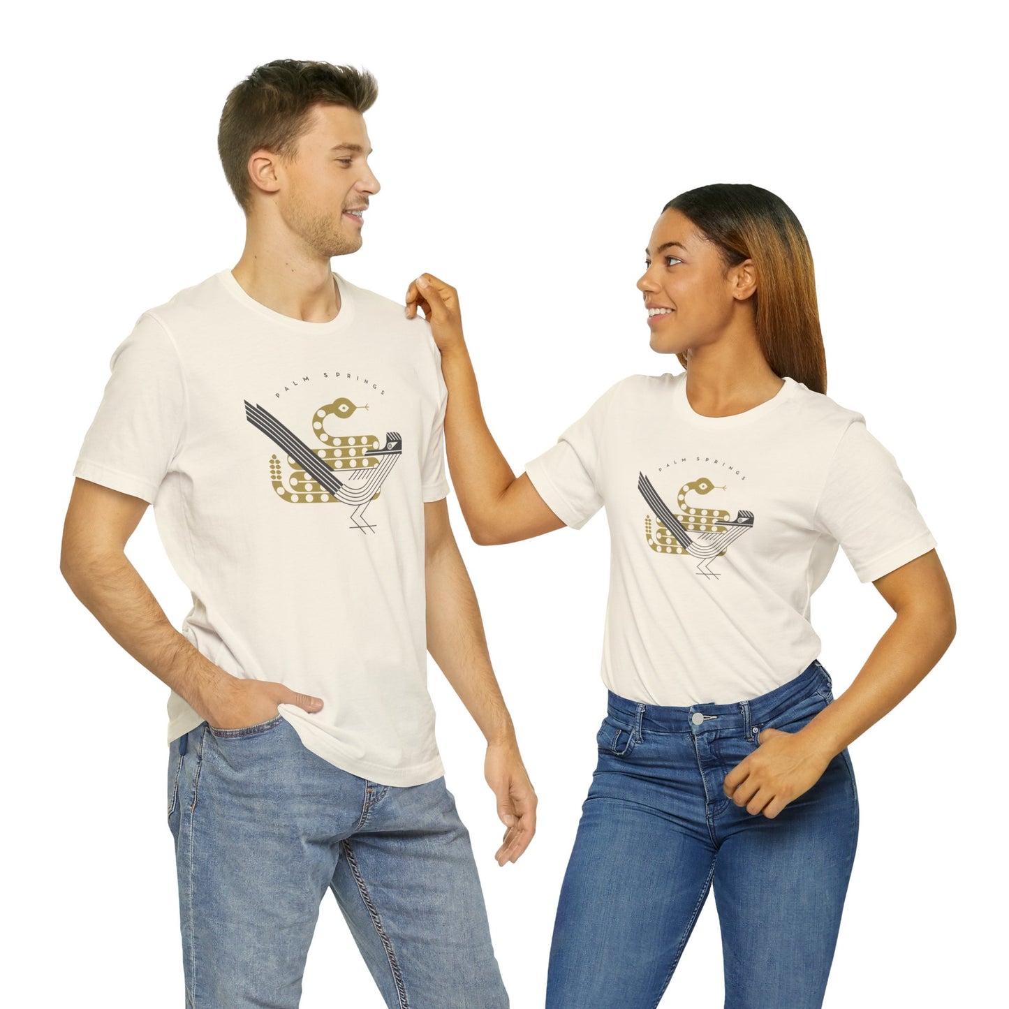 Palm Springs Snake & Roadrunner Unisex Jersey Short Sleeve Tee