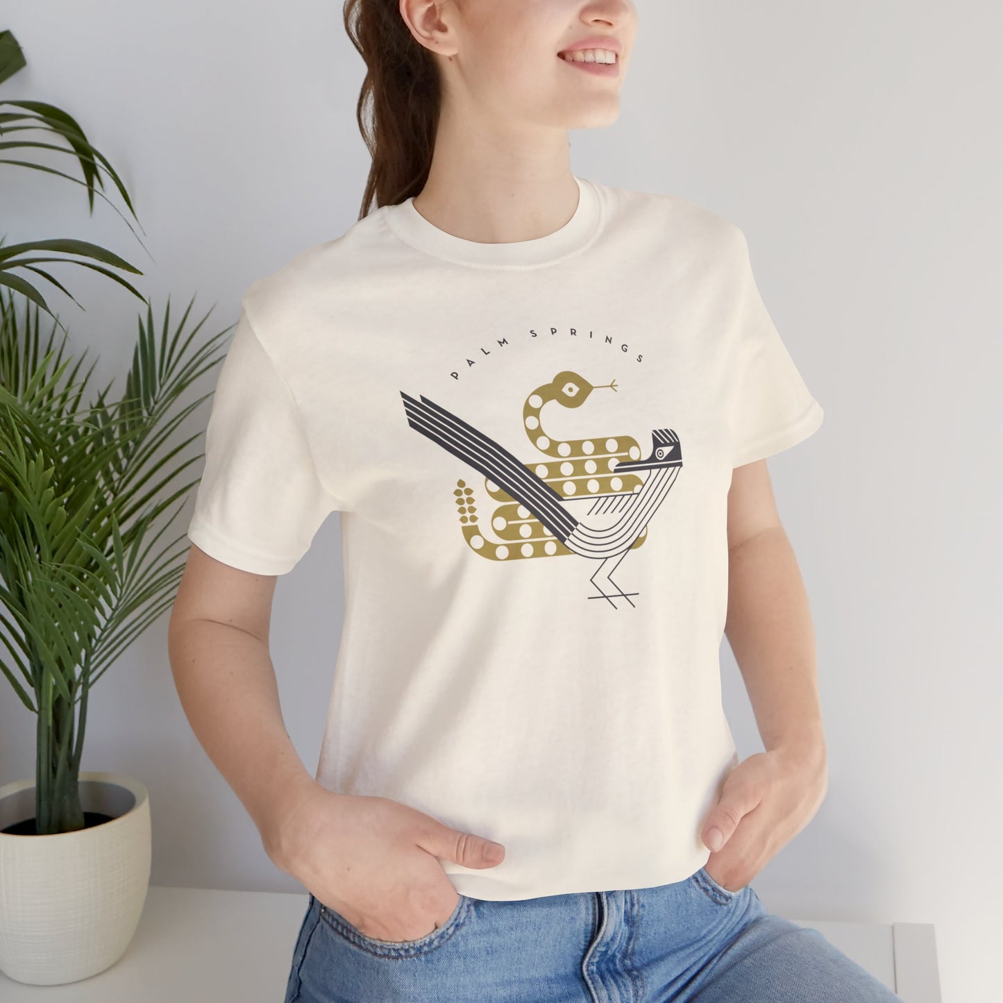 Palm Springs Snake & Roadrunner Unisex Jersey Short Sleeve Tee