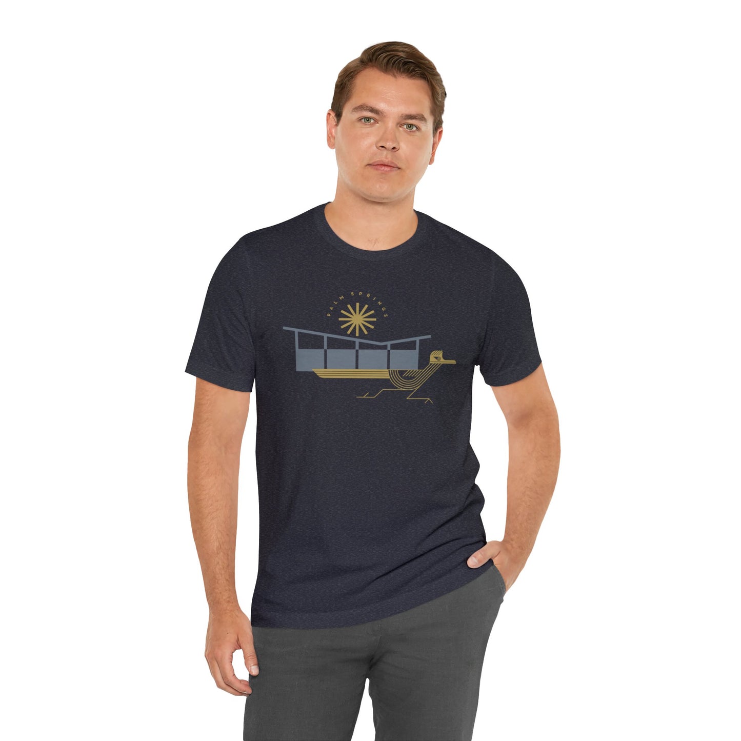 Palm Springs Mid-Century Modern Roadrunner Unisex Jersey Short Sleeve Tee