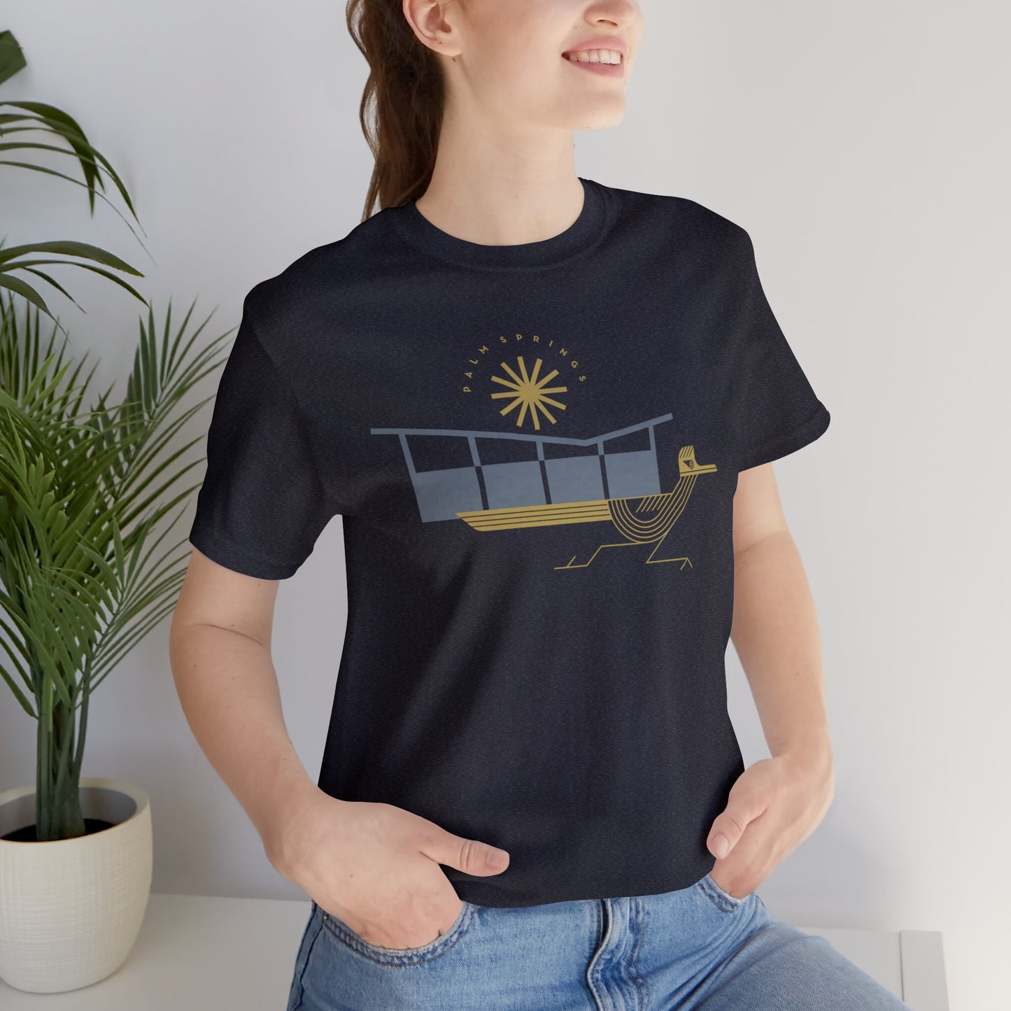 Palm Springs Mid-Century Modern Roadrunner Unisex Jersey Short Sleeve Tee